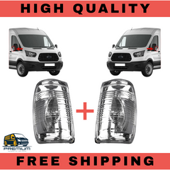 2X Wing Mirror Indicator Lens Light LEFT + RIGHT SET For FORD Transit Mk8 14-26