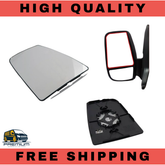 FOR FORD TRANSIT MK8 FRONT LEFT DOOR WING MIRROR GLASS (2014+ONWARDS)