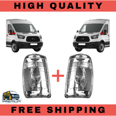 2X Wing Mirror Indicator Lens Light LEFT + RIGHT SET For FORD Transit Mk8 14-26