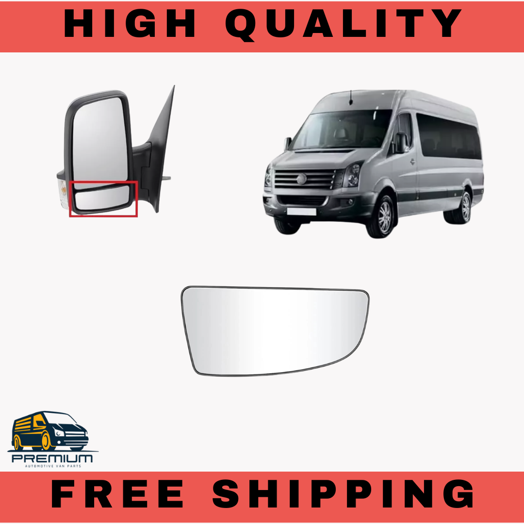 LOWER DOOR WING MIRROR GLASS FOR FORD TRANSIT MK8 RIGHT DRIVER SIDE
