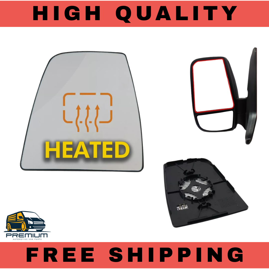 FOR FORD TRANSIT MK8 FRONT WING MIRROR GLASS HEATED LEFT PASSENGER SIDE 1823986