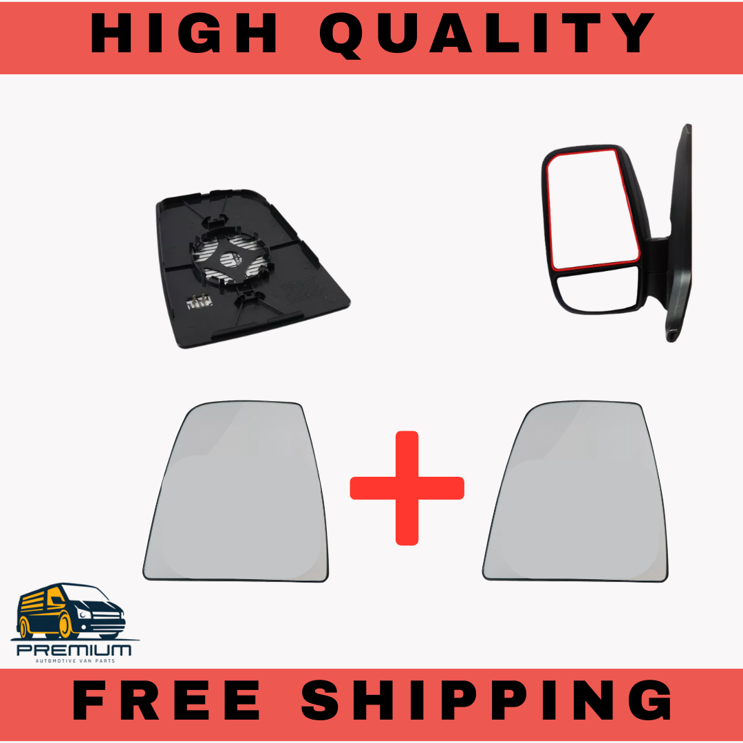 FOR FORD TRANSIT MK8 FRONT RIGHT & LEFT PAIR DOOR WING MIRROR GLASS 2014+2026